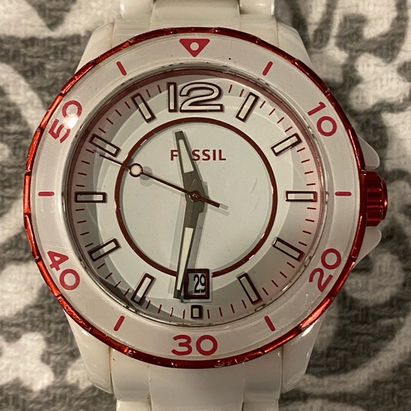 Fossil White Ceramic Watch - Picture 3 of 6